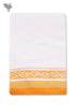 Handloom Cotton Hand Towel With Block Print Border
