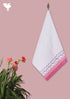 Handloom Cotton Hand Towel With Block Print Border