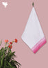 Handloom Cotton Hand Towel With Block Print Border