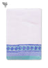Handloom Cotton Hand Towel With Block Print Border