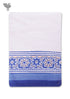 Handloom Cotton Hand Towel With Block Print Border