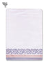Handloom Cotton Hand Towel With Block Print Border
