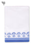Handloom Cotton Hand Towel With Block Print Border