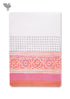 Handloom Cotton Hand Towel With Block Print Border