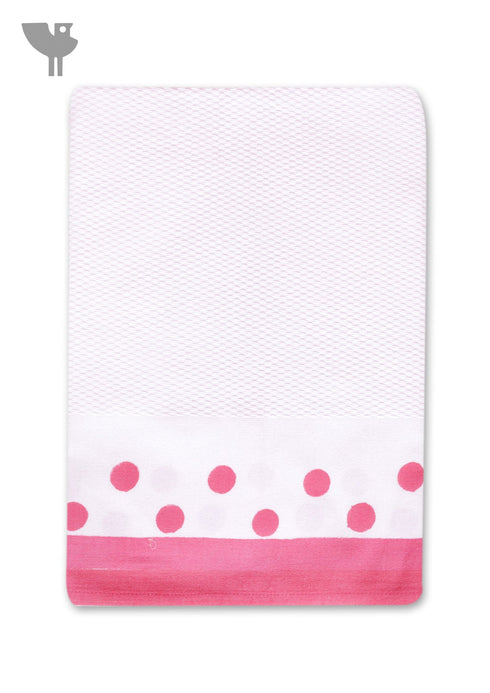 Handloom Cotton Hand Towel With Block Print Border