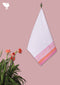 Handloom Cotton Hand Towel With Block Print Border