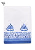 Handloom Cotton White & Blue Bath Towel