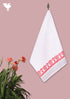 Handloom Cotton Hand Towel With Block Print Border