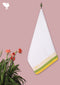 Handloom Cotton Hand Towel With Block Print Border