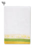Handloom Cotton Hand Towel With Block Print Border