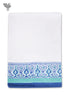 Handloom Cotton Hand Towel With Block Print Border