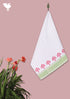 Handloom Cotton Hand Towel With Block Print Border