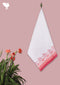 Handloom Cotton Hand Towel with Block Print Border