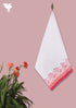 Handloom Cotton Hand Towel with Block Print Border