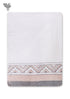 Handloom Cotton Hand Towel With Block Print Border