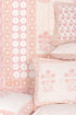20s Cotton Bed Cover in Floral Block Print
