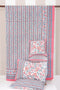 20s Cotton Bed Cover In Cloud Grey and Rose Pink Floral Print