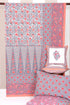 20s Cotton Bed Cover in Floral Block Print