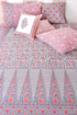 20s Cotton Bed Cover in Floral Block Print