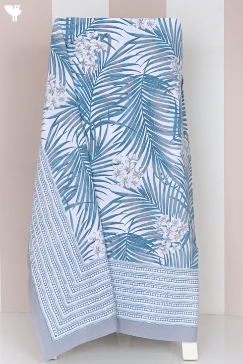 20s Cotton Bed Cover In Foliage Print