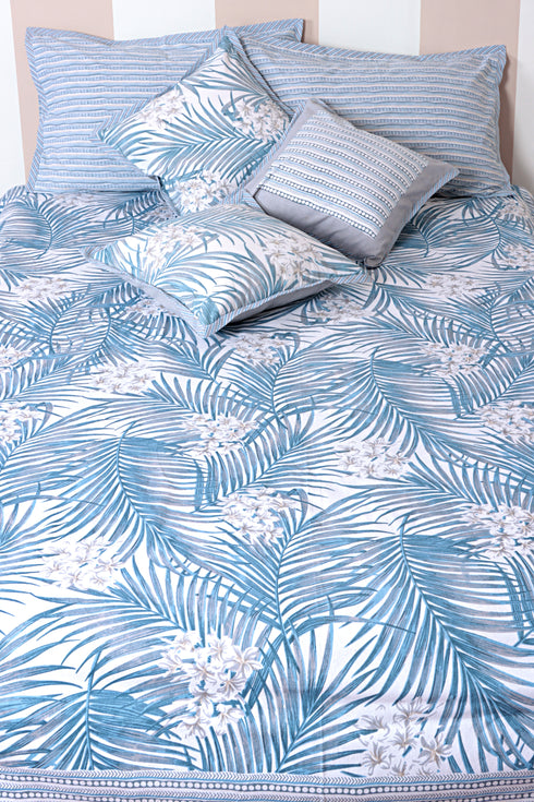 20s Cotton Bed Cover In Foliage Print