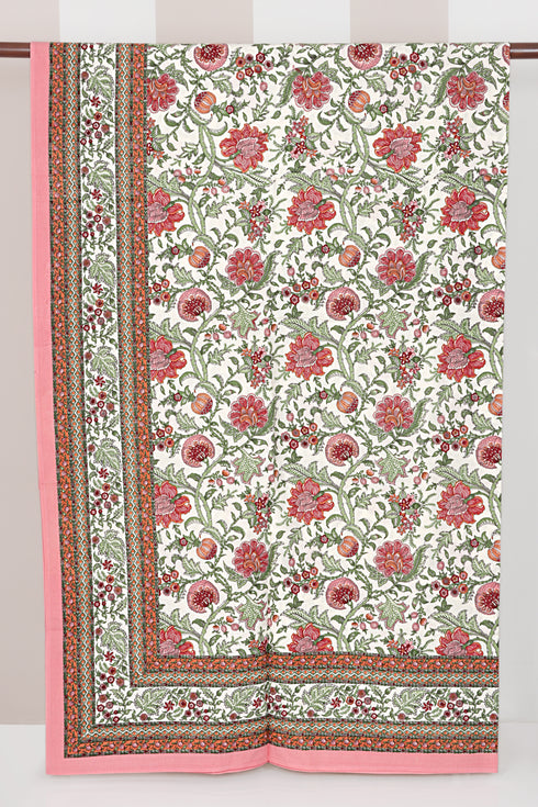 20s Cotton Bed Cover In Floral Print