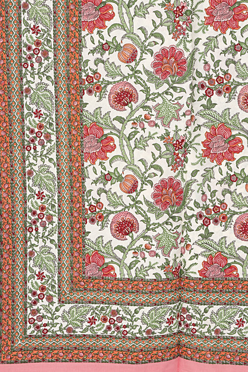 20s Cotton Bed Cover In Floral Print