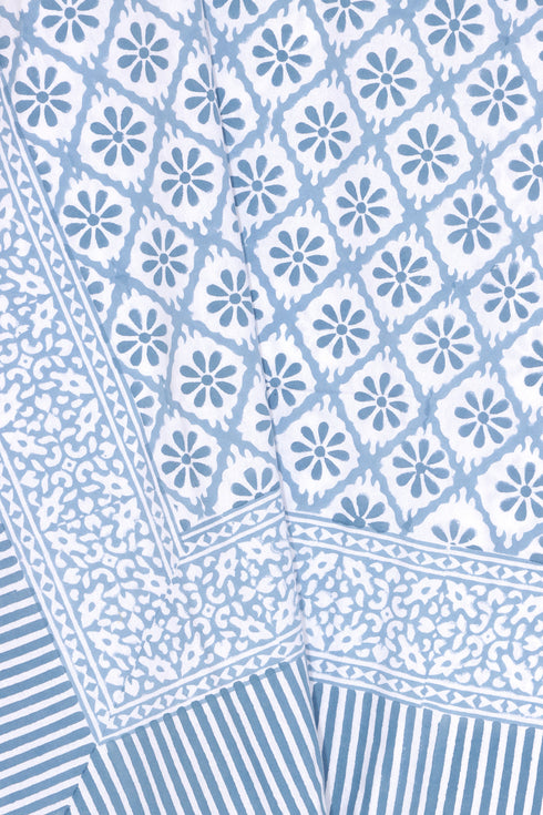 20s Cotton Bed Cover in Block Print