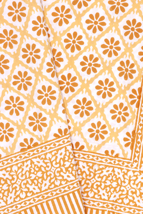 20s Cotton Bed Cover in Block Print