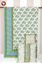 20’s Cotton Bed Cover In Floral Block Print