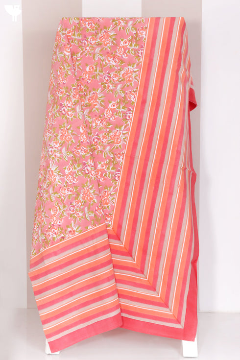 20s Cotton Bed Cover in Block Print