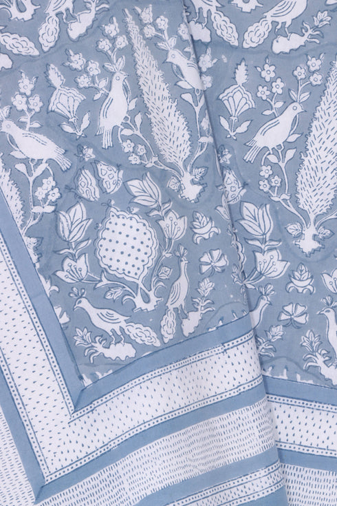 20s Cotton Bed Cover in Block Print