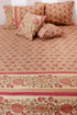 20s Cotton Bed Cover in Floral Block Print