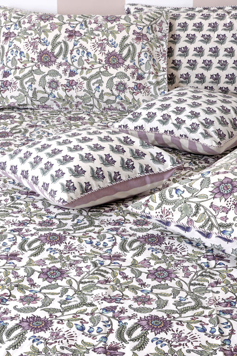 20s Cotton Bed Cover in Block Print