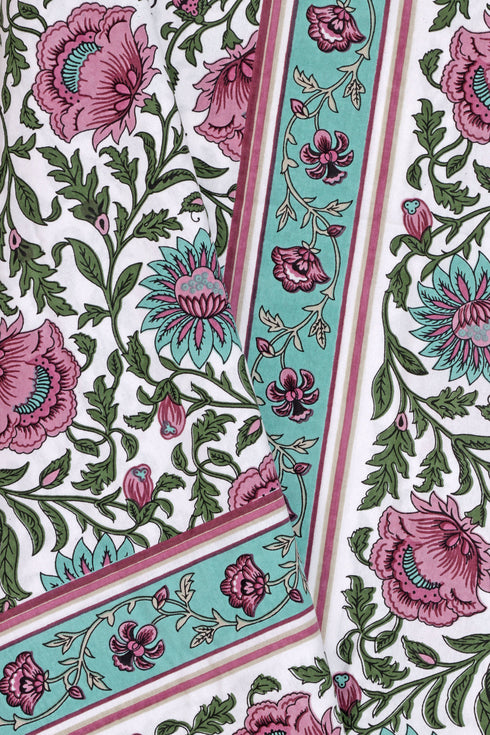 20’s Cotton Bed Cover In Floral Print