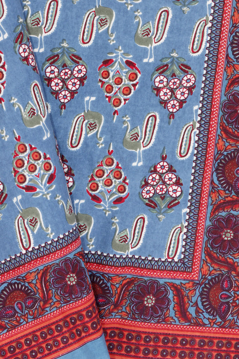 20’s Cotton Bed Cover In Graphic Print