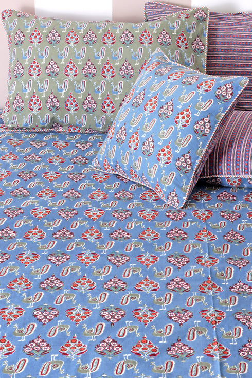 20’s Cotton Bed Cover In Graphic Print