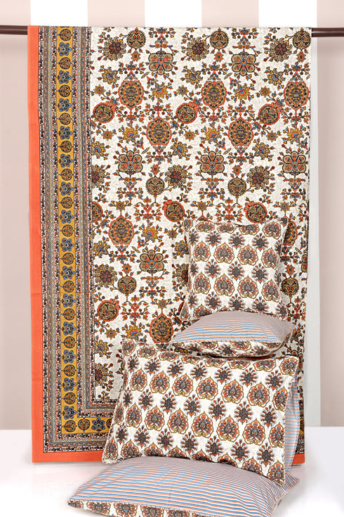20s Cotton Bed Cover In Floral Print