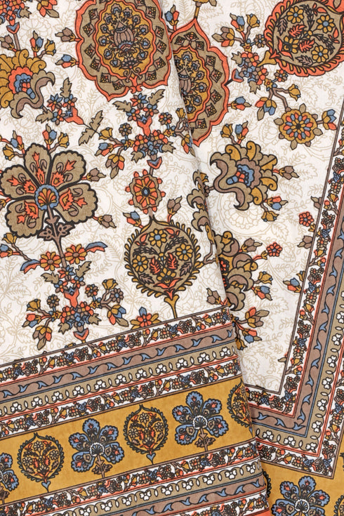 20s Cotton Bed Cover In Floral Print