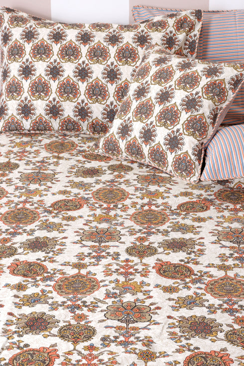 20s Cotton Bed Cover In Floral Print