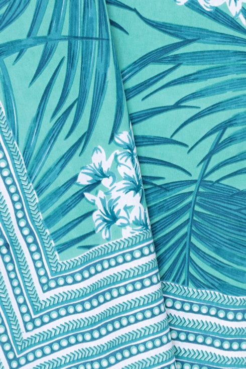 20s Cotton Bed Cover In Foliage Print