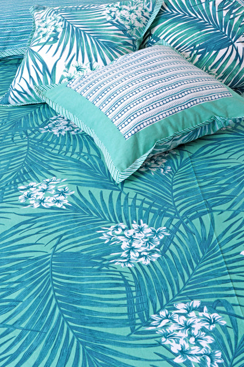 20s Cotton Bed Cover In Foliage Print