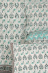 20s Cotton Bed Cover in Graphic Block Print