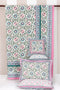 20s Cotton Bed Cover in Floral Block Print