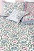 20s Cotton Bed Cover in Floral Block Print