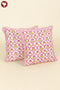 20s Cotton Cushion Cover In Geometric Block Print
