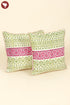 20s Cotton Cushion Cover In Geometric Block Print