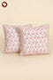 20s Cotton Cushion Cover in Floral Block Print