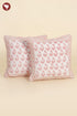 20s Cotton Cushion Cover in Floral Block Print