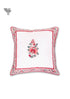 20s Cotton Cushion Cover in Floral Block Print